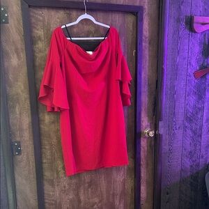 Marc New York Red Off-Shoulder Dress